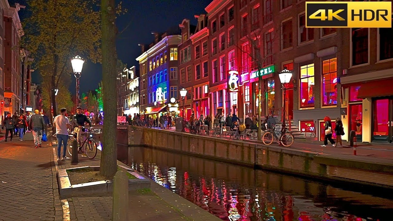 4K Amsterdam Night Walk | De Wallen Red Light District, Oude Kerk & Atmospheric City Streets