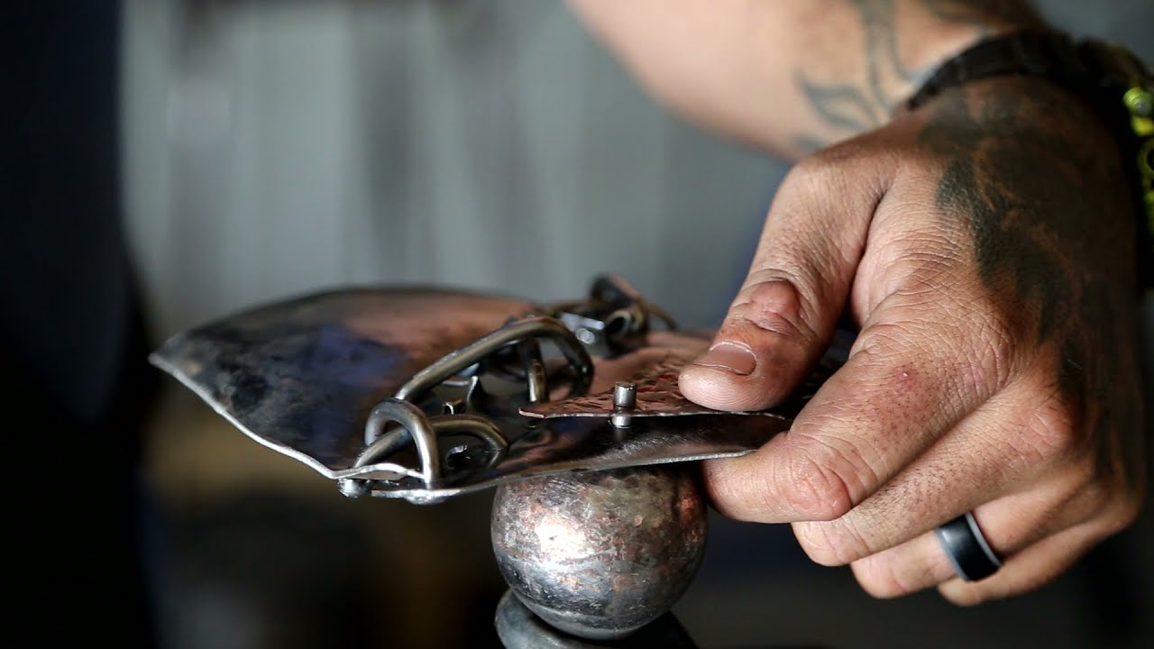 Broken Heart steel and copper forging video Blacksmithing demo