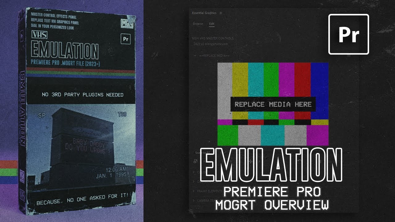 MGH VHS Emulation PREMIERE PRO Mogrt Overview