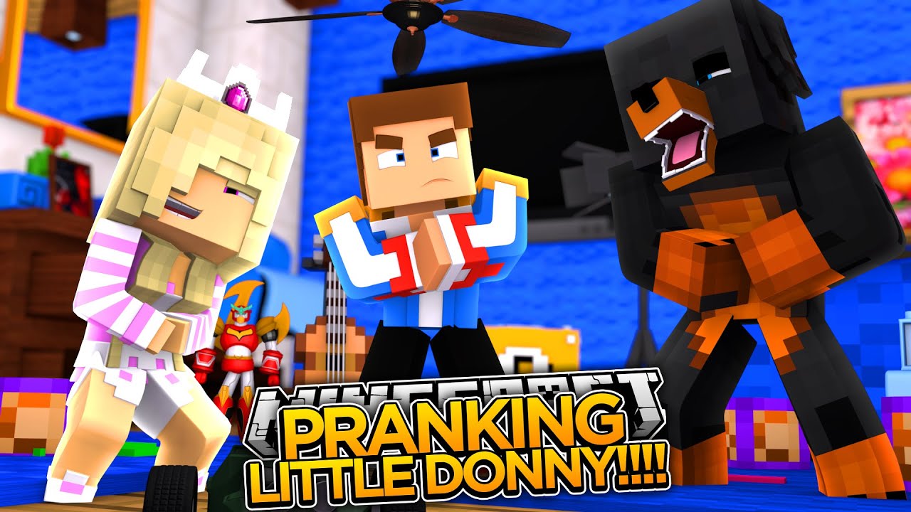 STARTING A PRANK WAR w/ DONUT THE DOG!!!- Minecraft - Baby Leah Adventures.