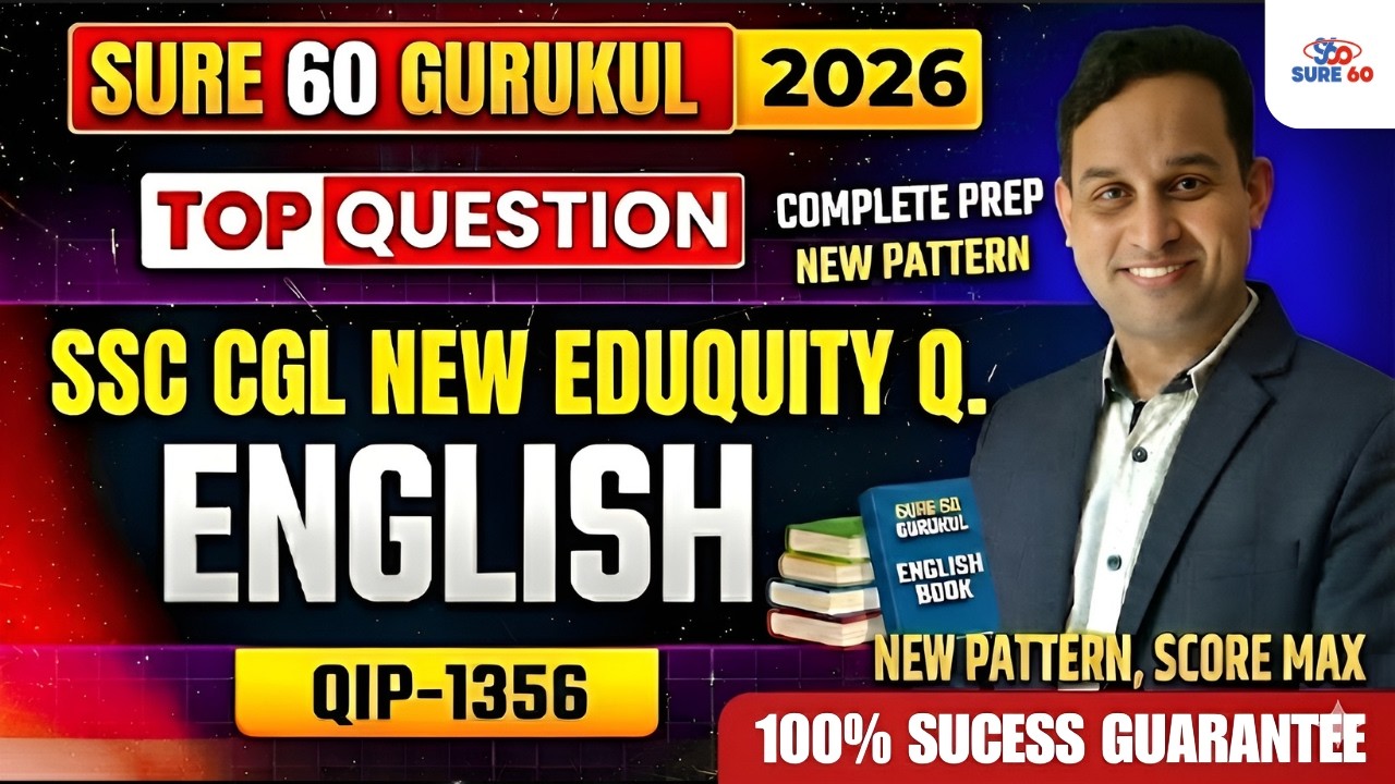 Best SSC Coaching | SSC CGL 2026 | ENGLISH QIP - 1356 Session | Score 50/50 in ENGLISH