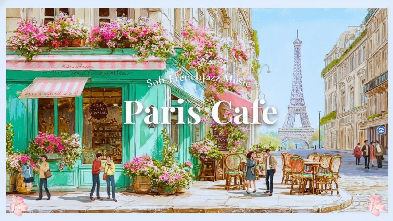 A Lovely Morning in Paris ☕ Soft French Café Jazz | Work, Study & Relax