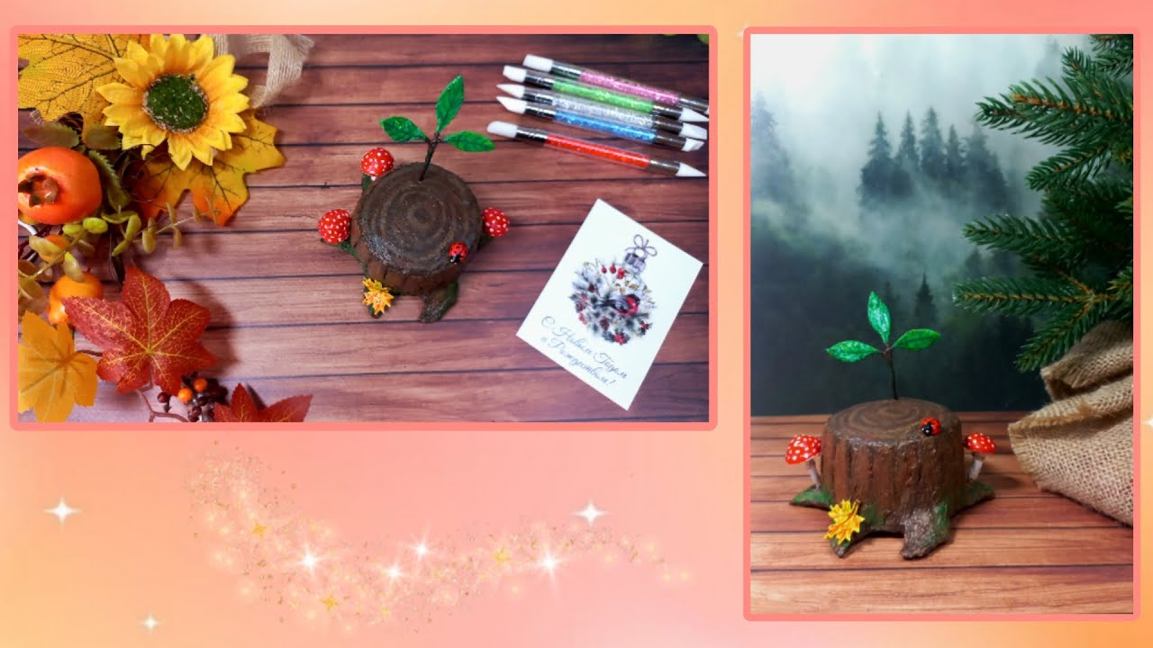 DIY | PAPIER - MACHE| TUTORIAL| LADYBUG| LEAF| BRANCH| MUSHROOM| ПАПЬЕ - МАШЕ| МК |ГРИБ| ВЕТКА| ЛИСТ