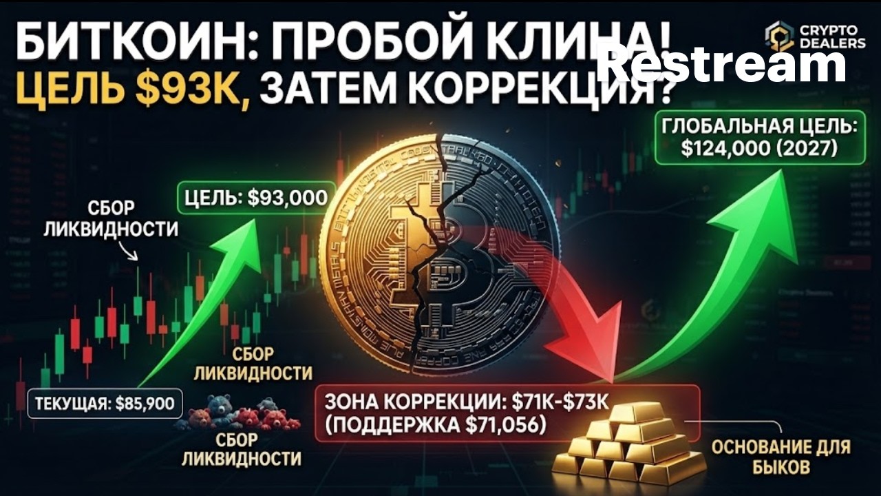 Технический анализ Bitcoin:&nbsp;Почему после $93K нас ждет жесткая коррекция?