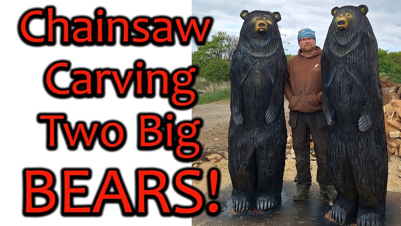 Two Big Bears Chainsaw Carvings
