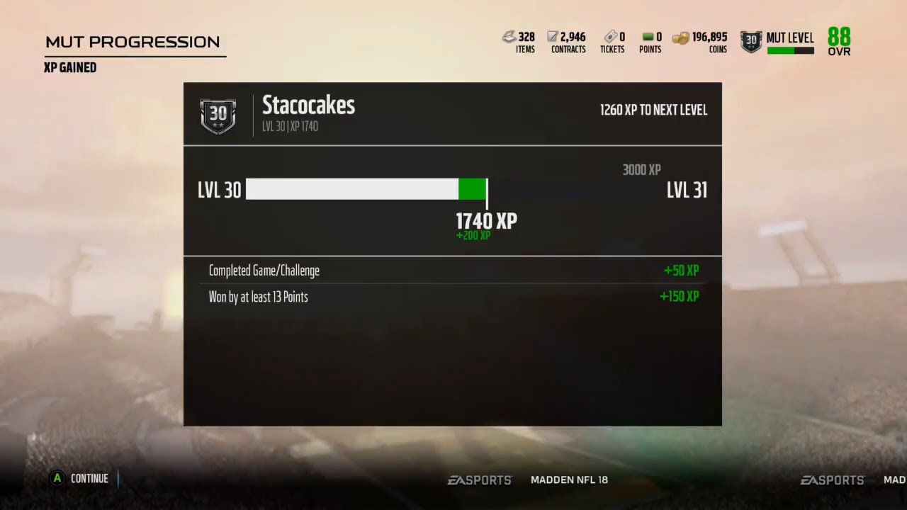 Madden 18 Ultimate Team How to level up  FAST - Lots of XP - Great to use during double XP weekend