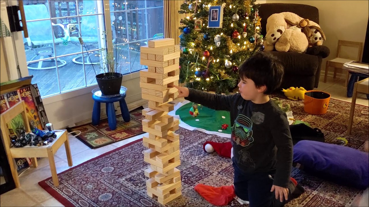 Saffle Family Builds Giant Jenga Tower