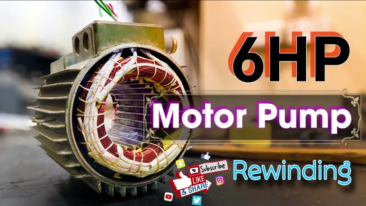 6 Hp Motor Pump Rewinding ✅. Motor bharne Ka tarika.