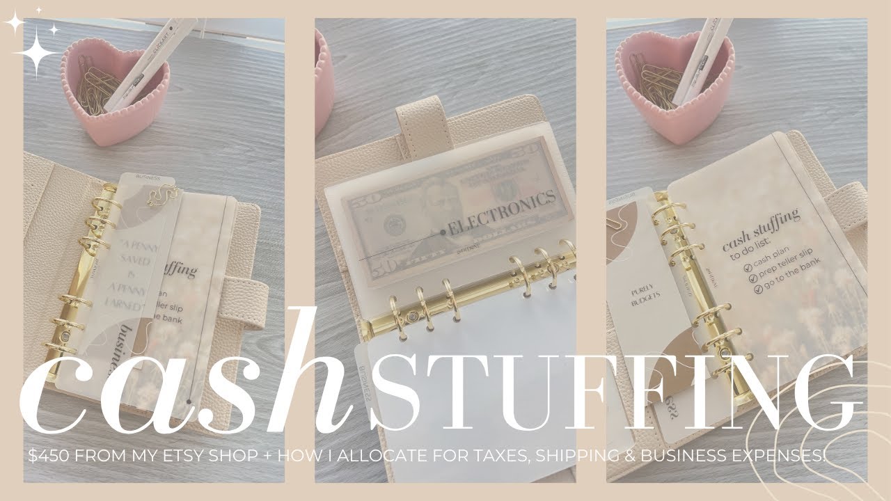 Cash Stuffing $450 from My Etsy Shop + How I Allocate for Taxes, Shipping & Business Expenses!