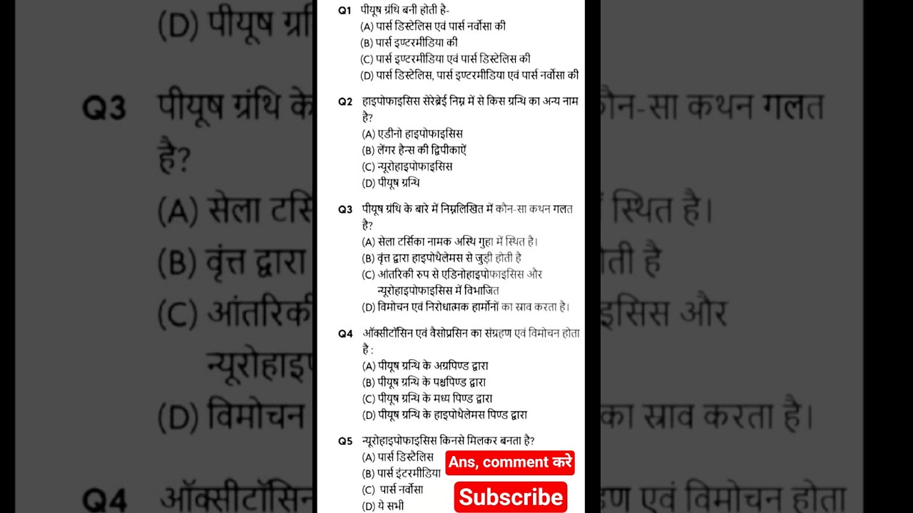 CHEMICAL COORDINATION AND INTEGRATION MCQS | ZOOLOGY हिन्दी | NEET | CLASS-11TH |