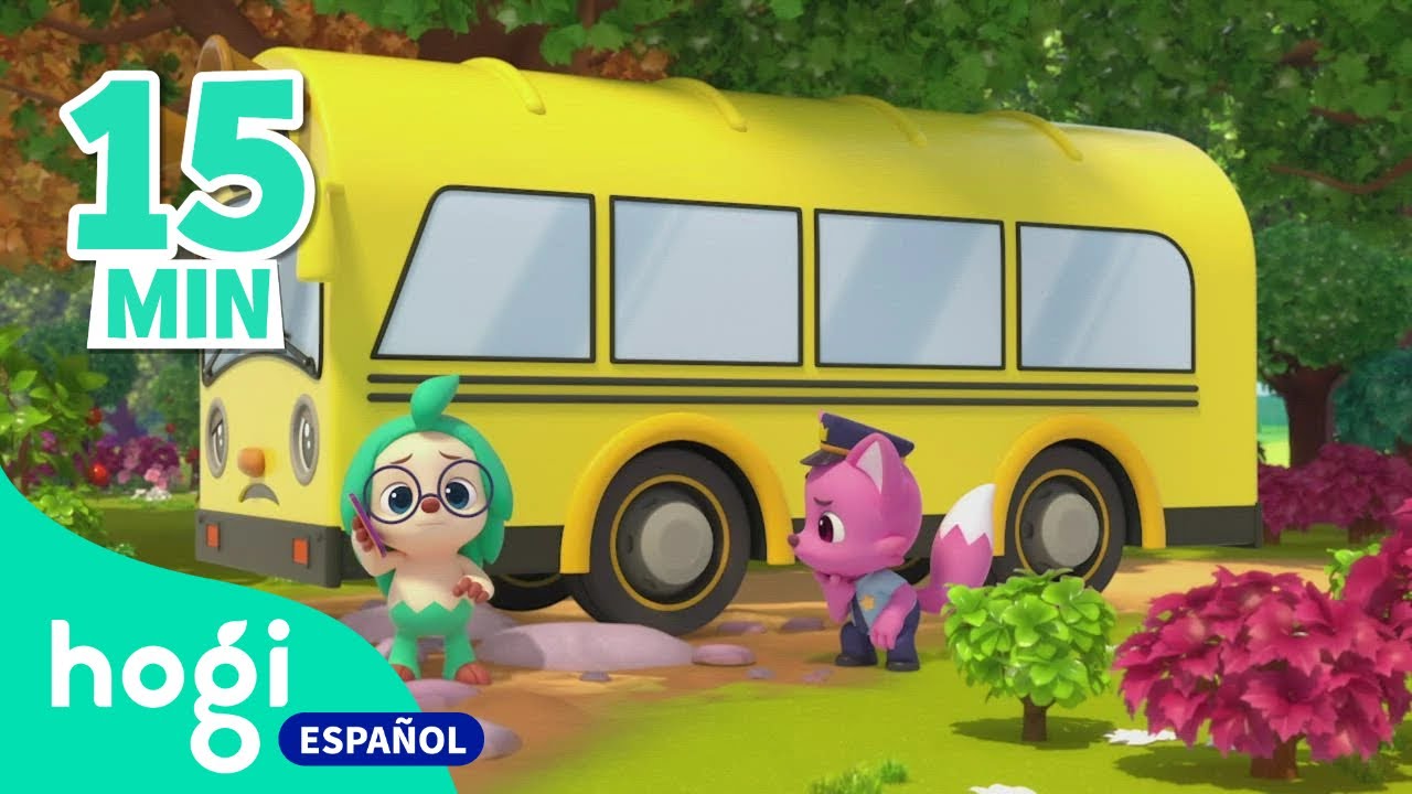 Canciones del Autobús para Niños 🚌 | Música Infantil Educativa | Hogi en Español