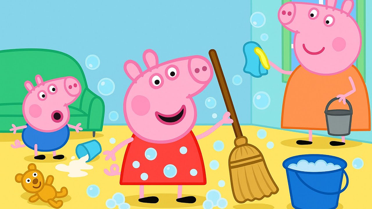 Peppa Family Cleans the House 🧹✨ | Peppa Pig Funny Animation