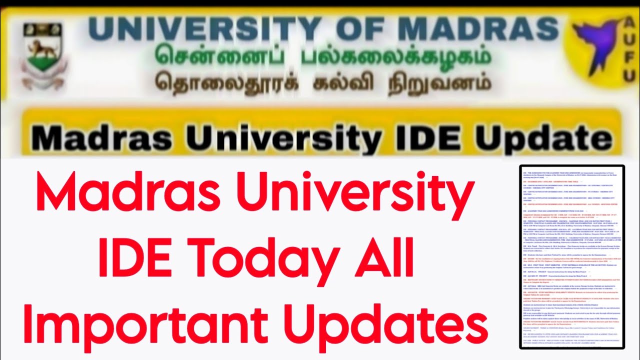 Madras University IDE: все важные новости на сегодня 👍