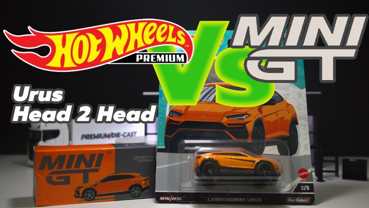 Hot Wheels Premium Vs MiniGT Which is the best 1/64 diecast brand Head-2-Head Lambo Urus Comparison