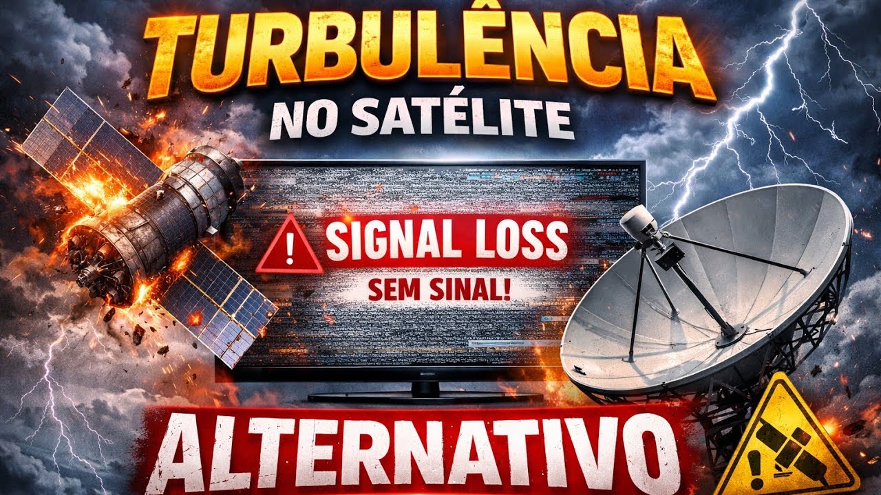 Alternativo via satélite/streaming turbulência.
