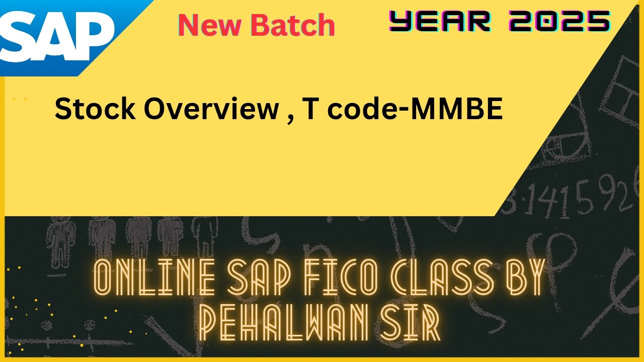 Stock Overview, Tcode- MMBE #SAP FICO Online Course in English #sapficotutorial #sap