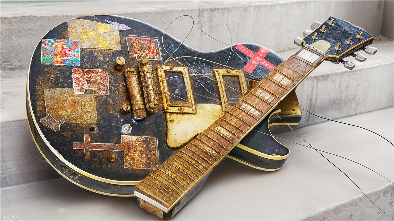Restauration complète de guitare ancienne | Jolana