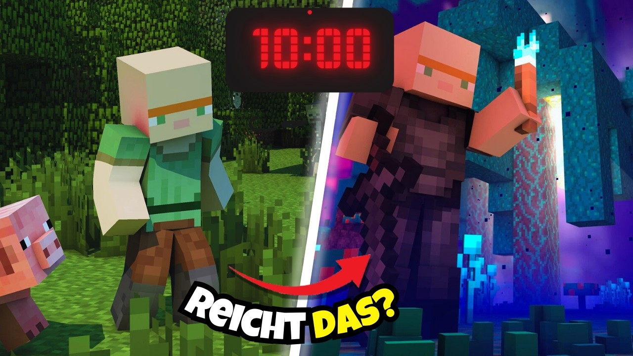 Was schafft man in 10 MINUTEN in Minecraft?