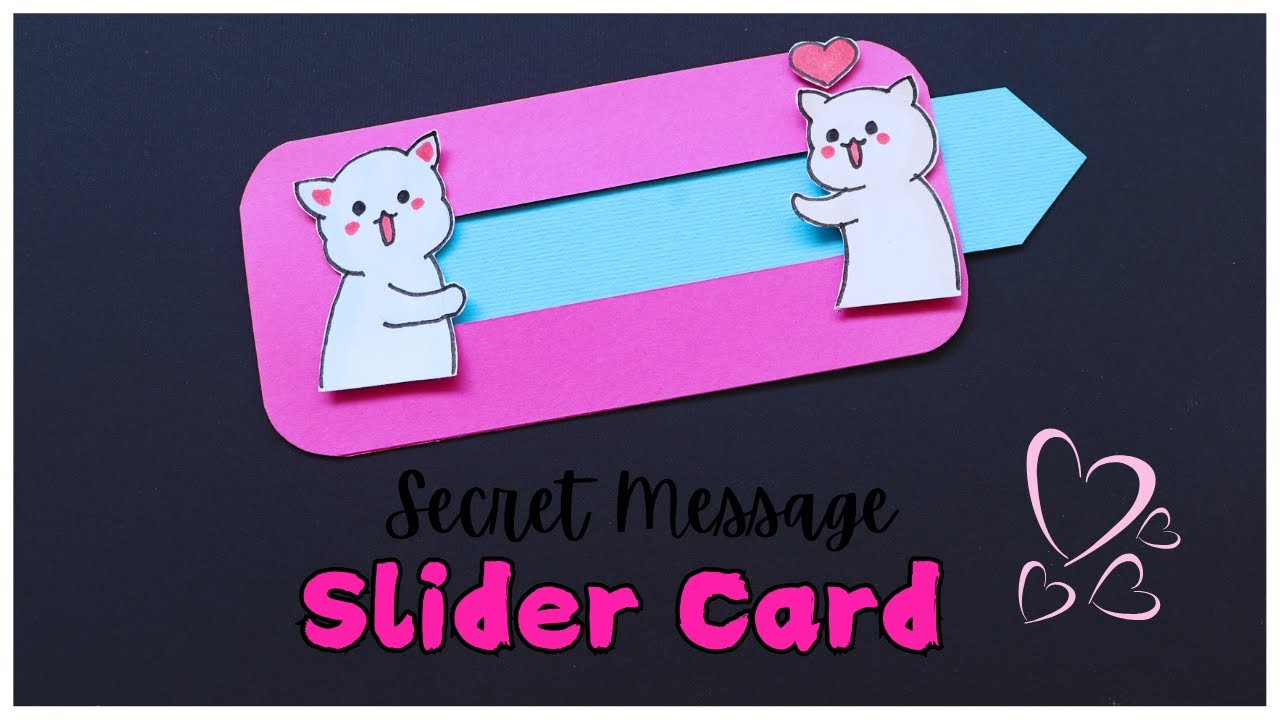 Slider Card Tutorial | Secret Message Pull Tab Card