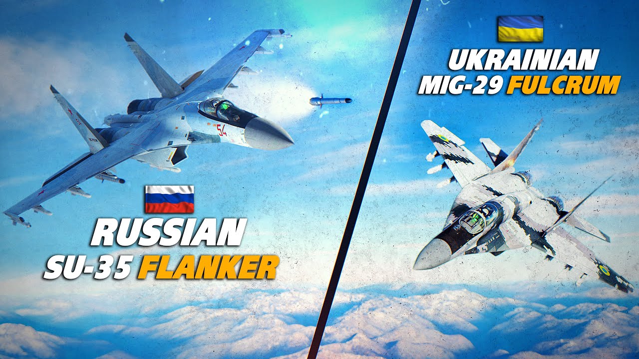 Российский Су-35 Flanker-E против украинского МиГ-29 Fulcrum | Цифровой боевой симулятор | DCS |