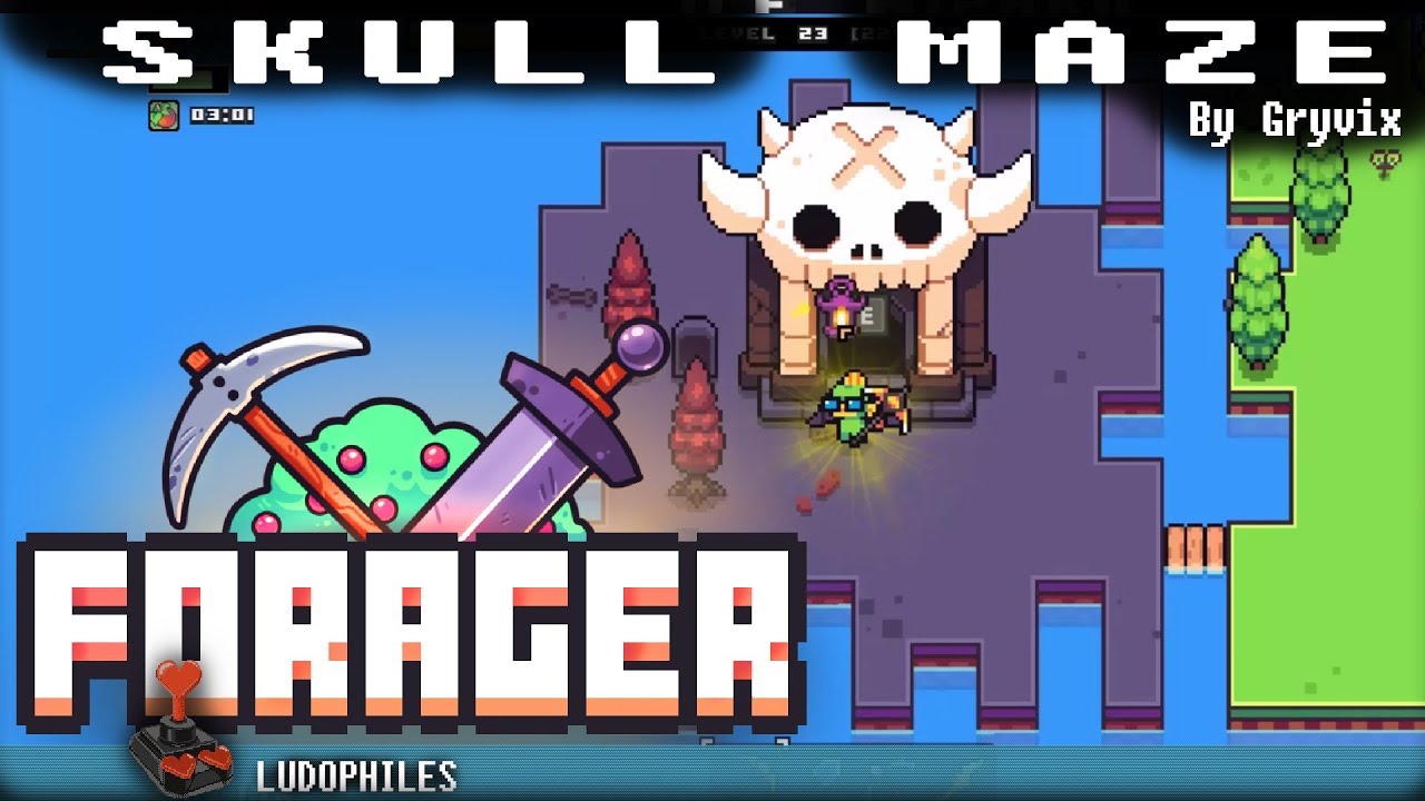 Forager Skull Maze Playthrough / Walkthrough (no commentary)