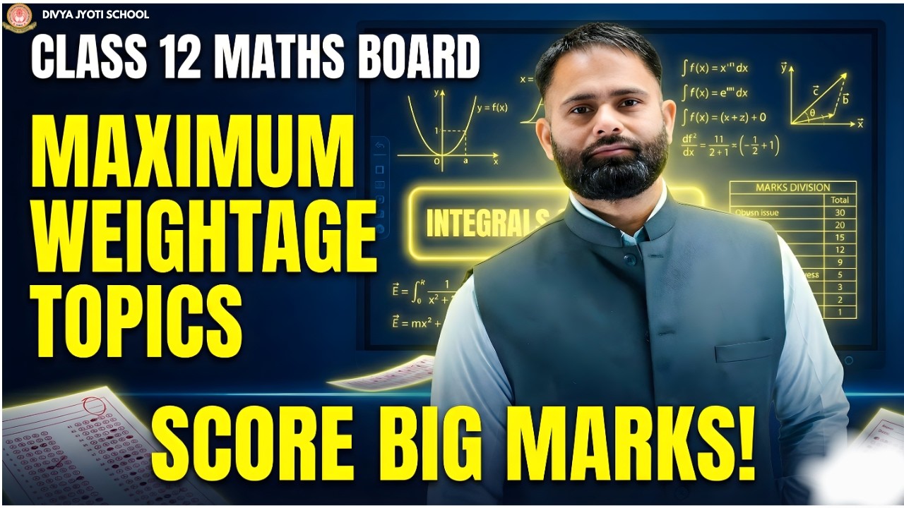 Maximum Weightage Topics 2026 | Chapter Wise Marks Distribution | Class 12 Maths | GSEB | Rakesh Sir