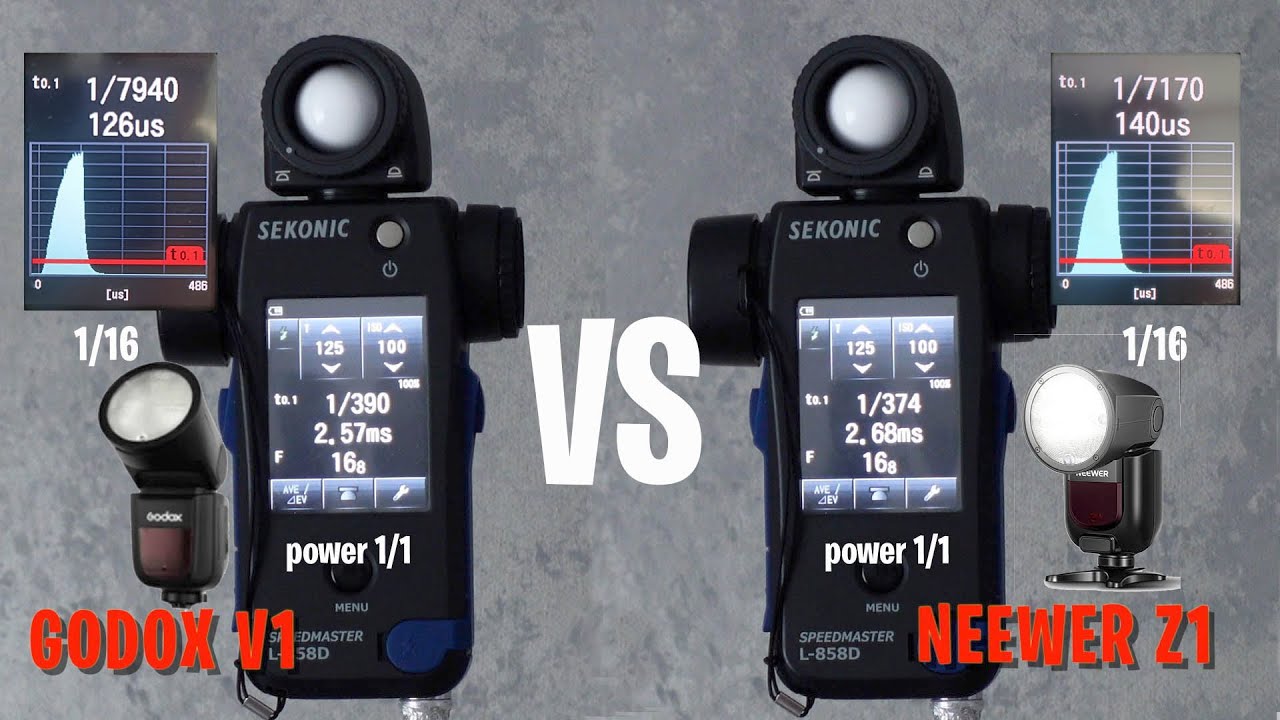 GODOX V1 VS NEEWER Z1 Analisi con il Sekonic L858D