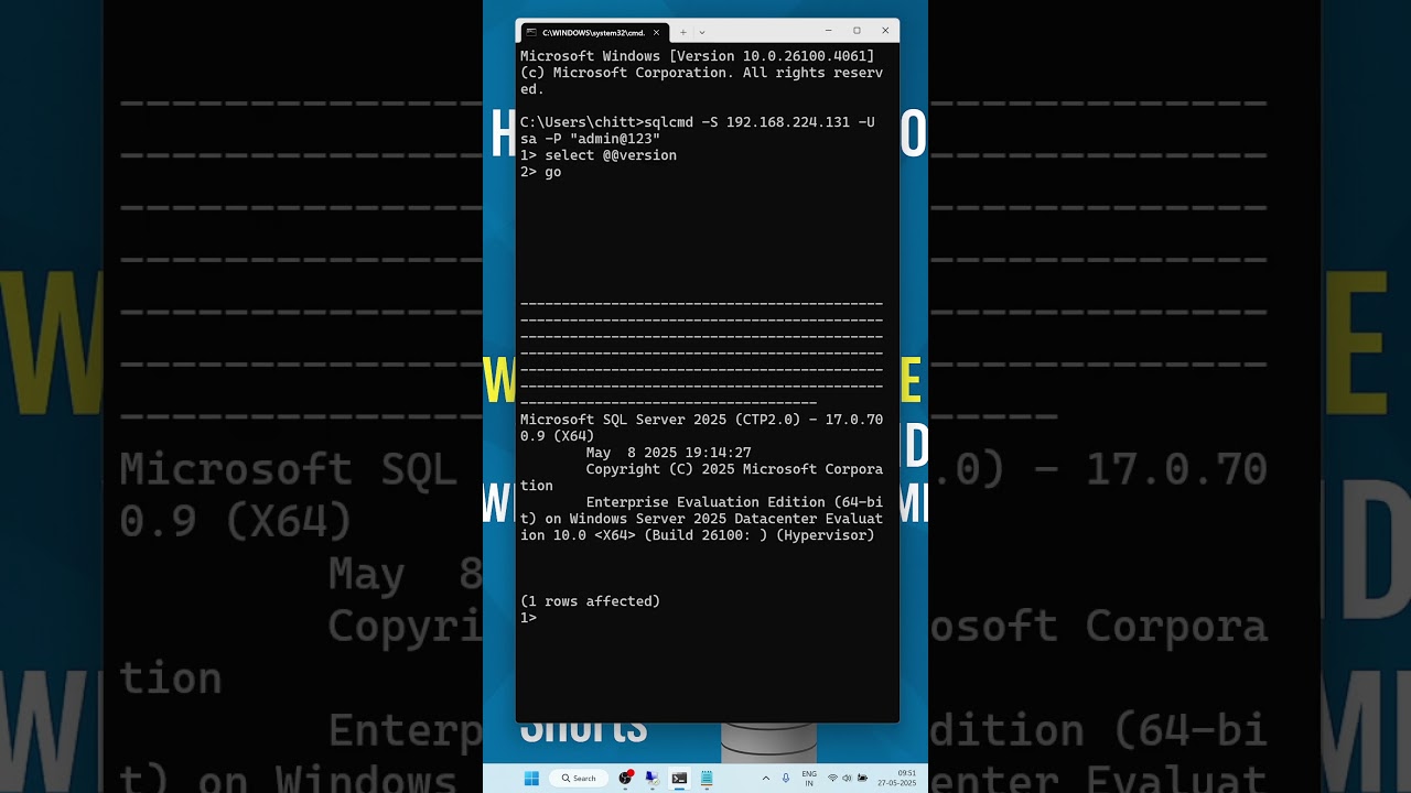 How to Connect to SQL Server Database with command Line with Database and without Database Name #sql