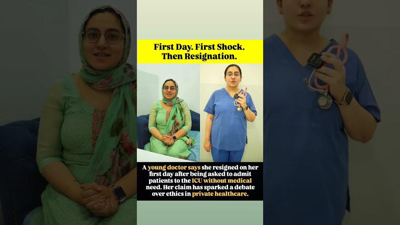 First Day. First Shock. Then Resignation.A young doctor says she resigned on her first day .