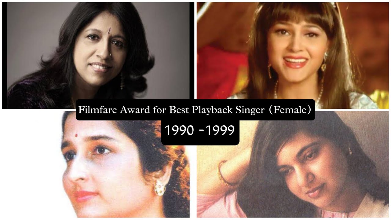 FILMFARE AWARD for BEST SINGER (FEMALE) 1990 to 1999 | Nominations and Winners