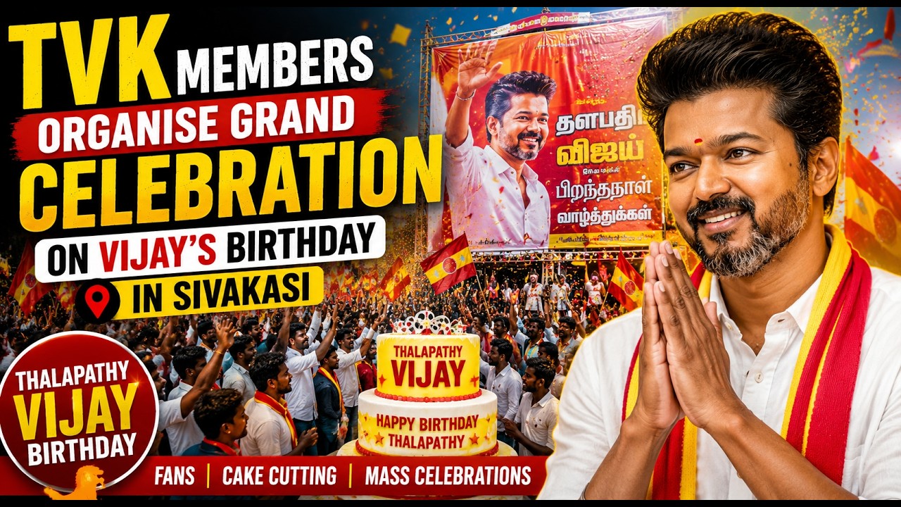 CM Vijay's Birthday | TVK party members organise grand celebration on in Sivakasi