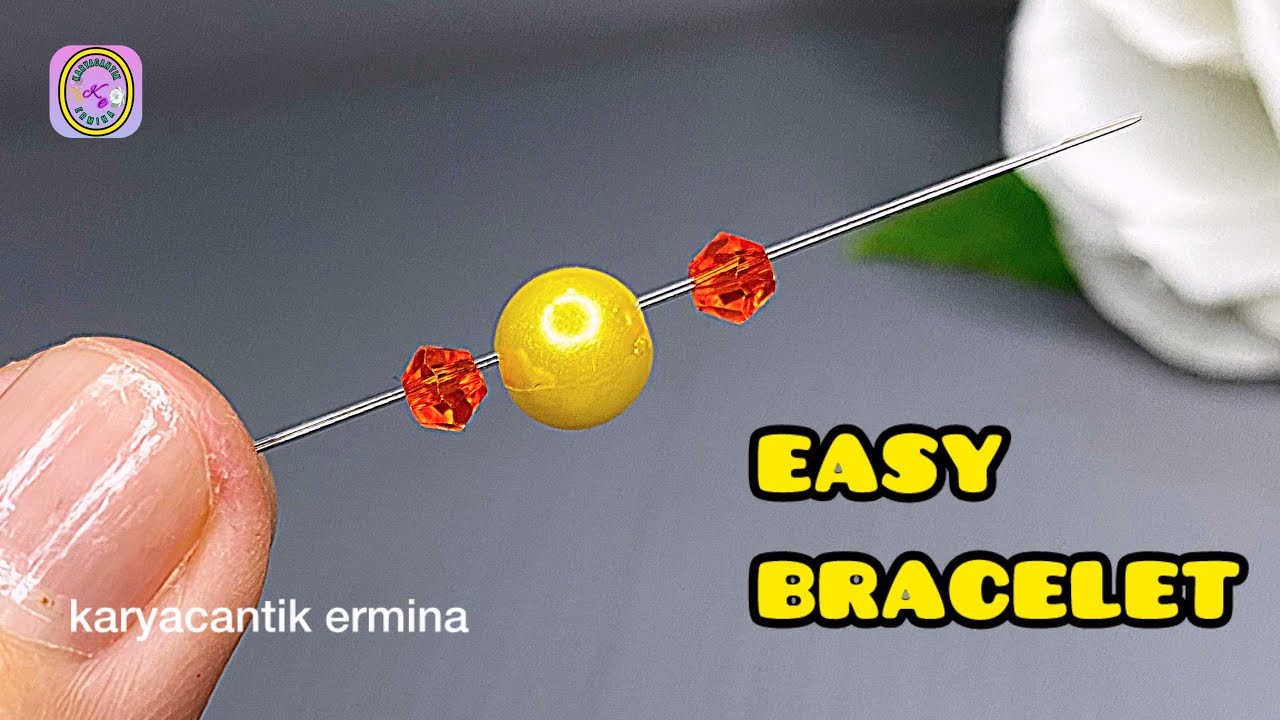 Easy Beaded Bracelet Tutorial | Simple DIY Jewerly for beginners