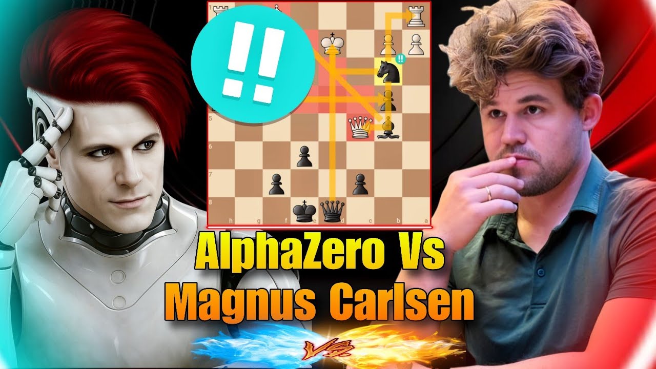AlphaZero БЛЕСТЯЩЕ пожертвовал ладью за 2 пешки против Магнуса Карлсена | AlphaZero против Магнуса