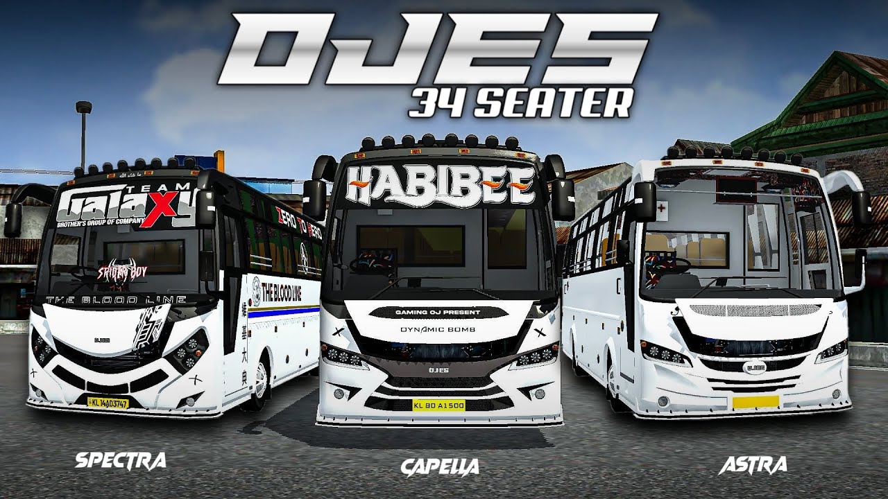 Bussid New OJES 34 SEATER & CAPELLA & ASTRA & SPECTRA Bus Mod For Bus Simulator Indonesia