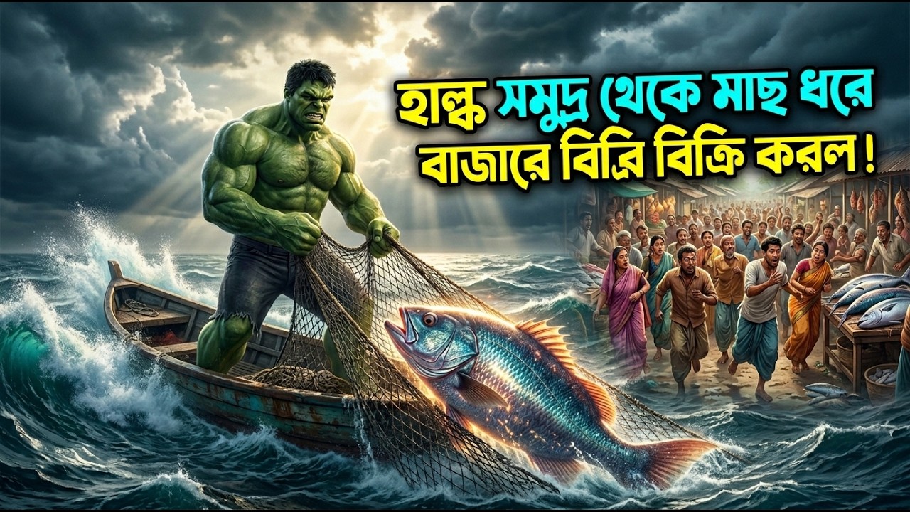 হাল্ক সমুদ্র থেকে মাছ ধরে বাজারে বিক্রি করে