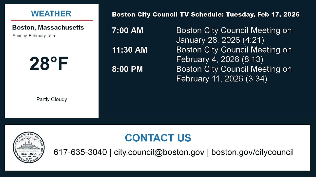Boston City Council Live Stream