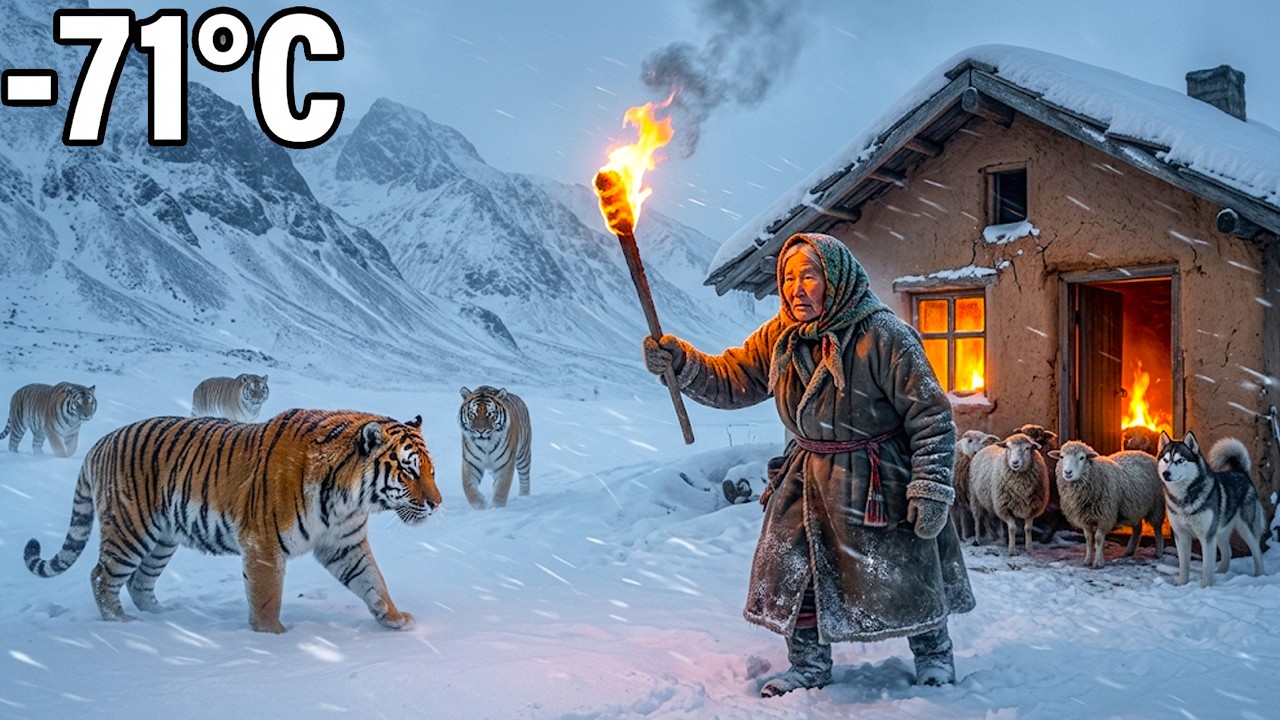 Survival at -71°C: 89-Year-Old Widow Defends Her Dog and Sheep from a Tiger Pack | Yakutia Survival