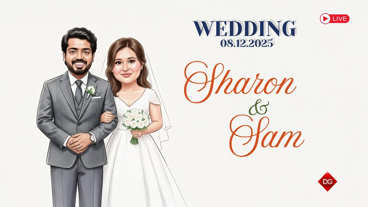 Live Wedding I Sharon weds Sam I 08.12.2025 I Dg - 98430 31372 I