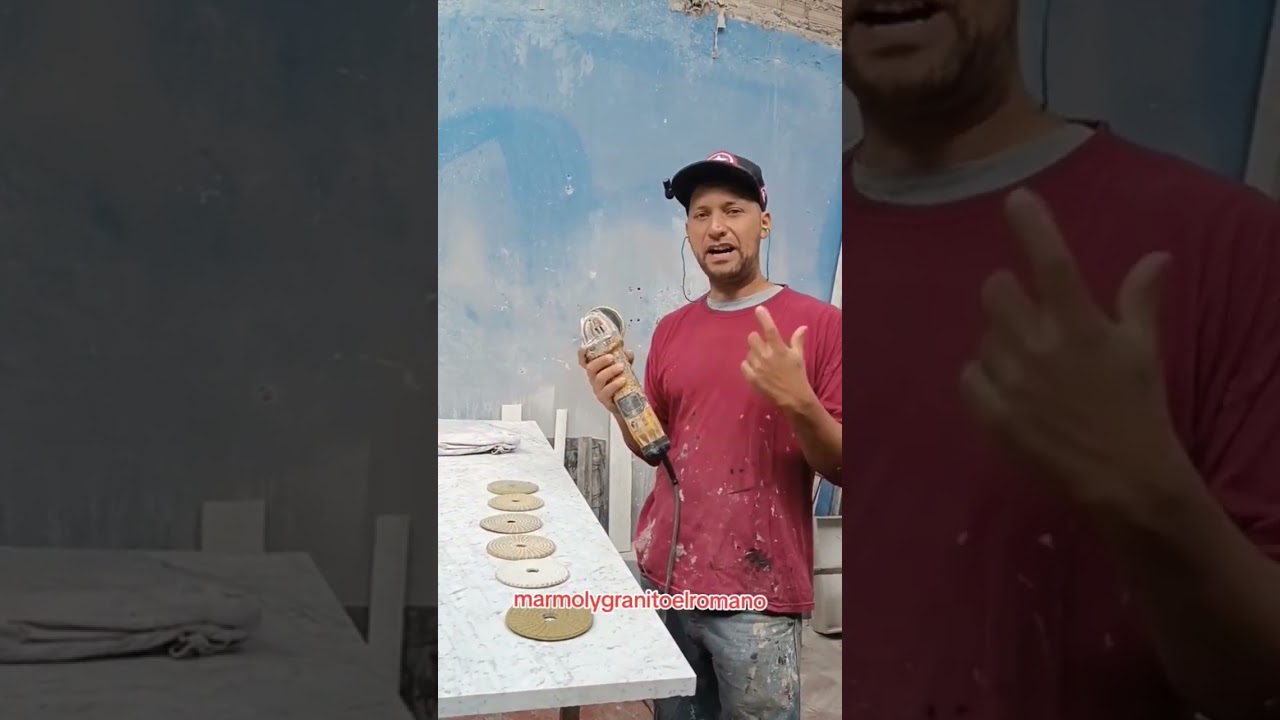 Tipos de lija para pulir mármol, granito y cuarzo.