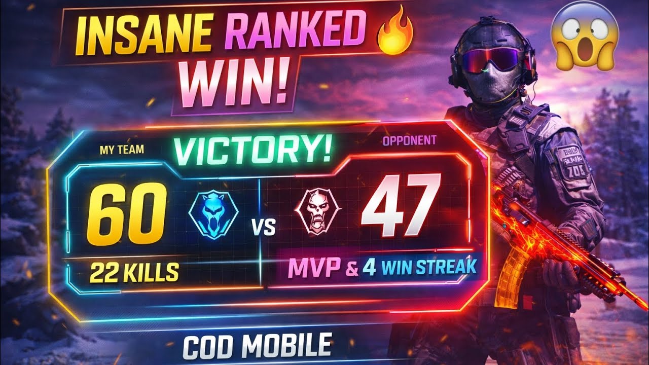 COD Mobile Ranked Match 🔥 | Frontline Crossroads Strike 60–47 Win #codm 