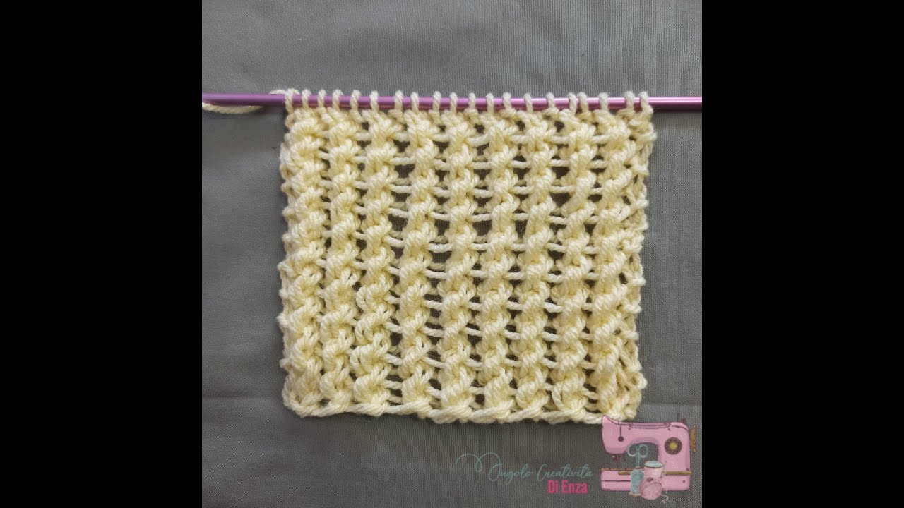 Punto facilissimo ai ferri double face 🧶 Ideale per copertine e altri progetti