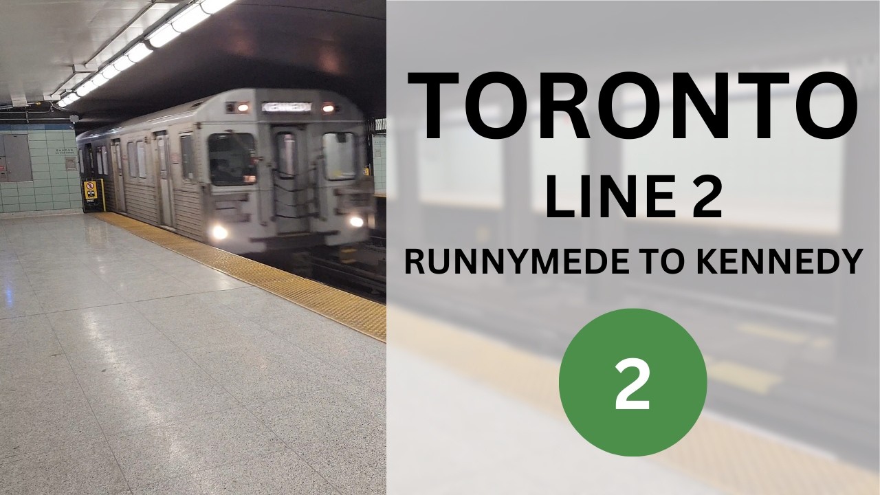 Bloor-Danforth Line 2 | Runnymede to Kennedy | February 11th 2026 | Views of Toronto 4K