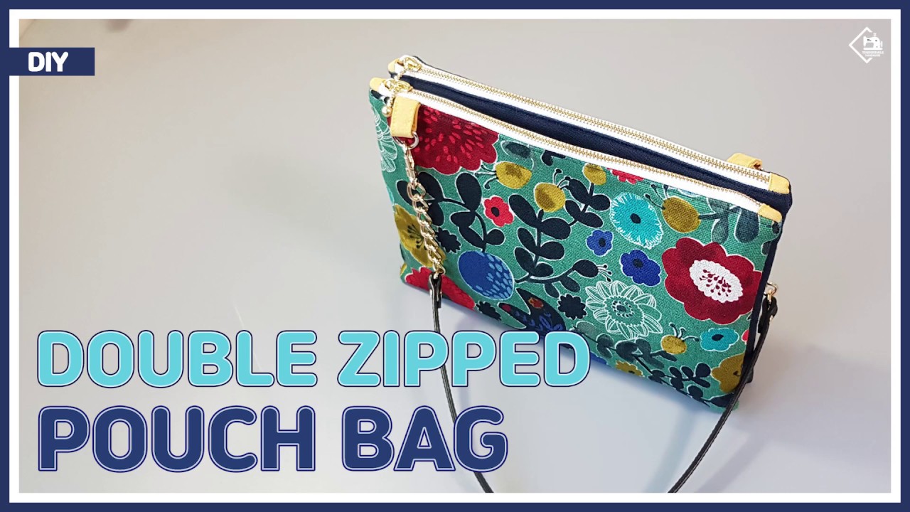DIY/ DOUBLE ZIPPED POUCH BAG/ 두개의 지퍼가 연결되어 있어 수납하기 좋은 더블 지퍼 파우치백 만들기 [Tendersmile Handmade]