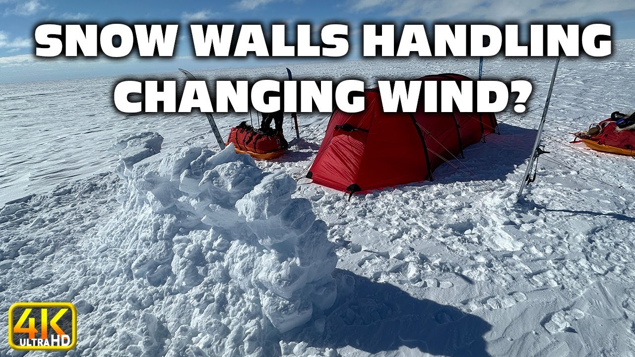 How To Handle Changing Wind With Snow Walls Winter Camping (4k UHD) #wintercamping