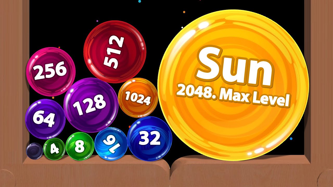 SUNBALL FUSION - ASMR Gameplay (New 2048 Balls 3D, Max Level)