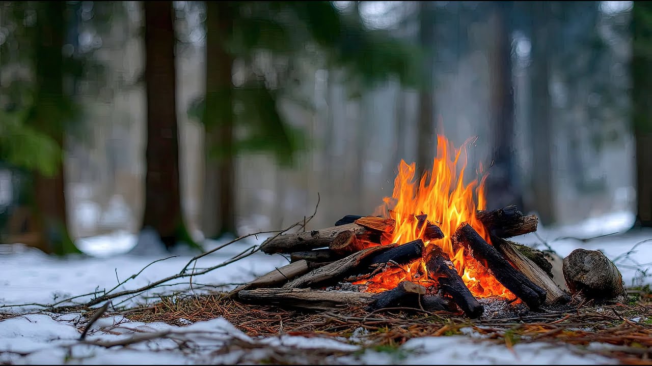 Quiet Winter Fireplace Sounds for Full Relaxation