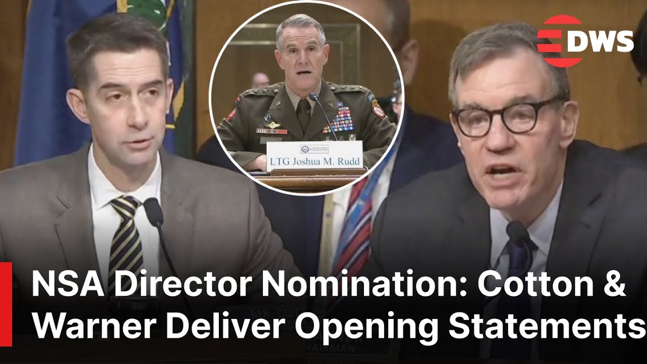 OPENING REMARKS: Cotton & Warner Open NSA Director Nomination Hearing for Lt. Gen. Joshua Rudd |AC1E