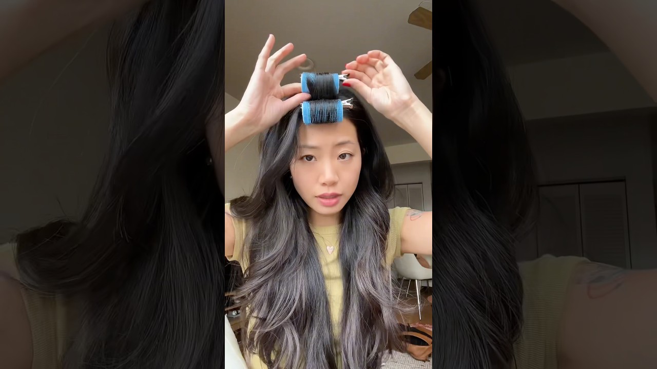 how to style bangs with velcro rollers (continued)