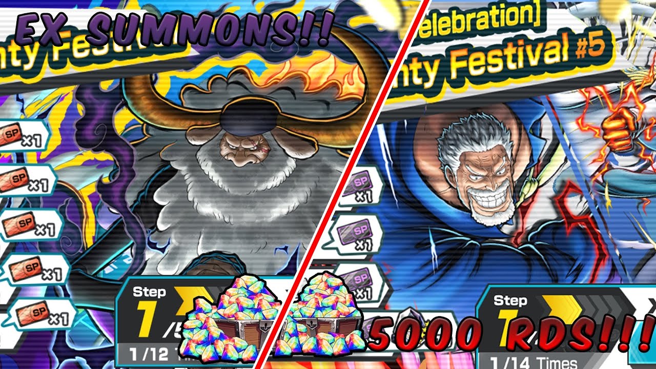 Summoning for EX Saturn & EX Garp in One Piece Bounty Rush! 5000 Rainbow Gems on the Line 💎🔥