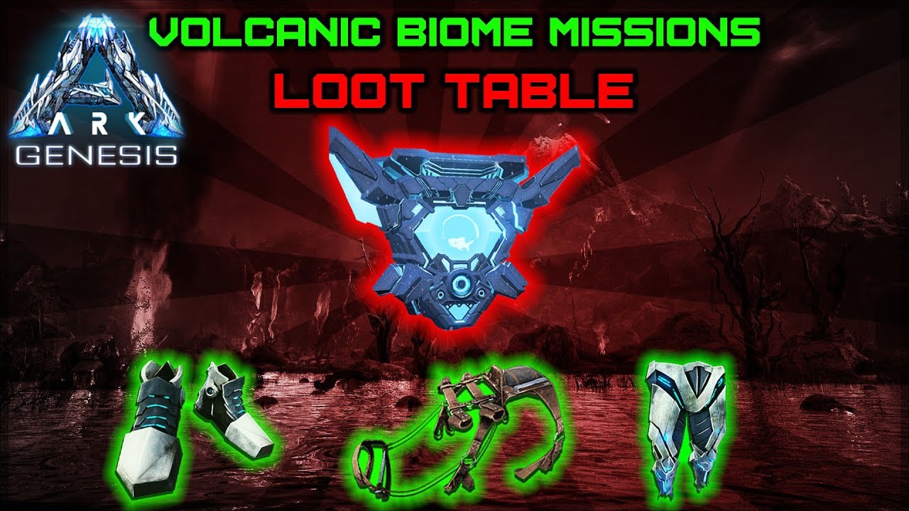 Ark Genesis | All the loot from the Volcanic biome missions!